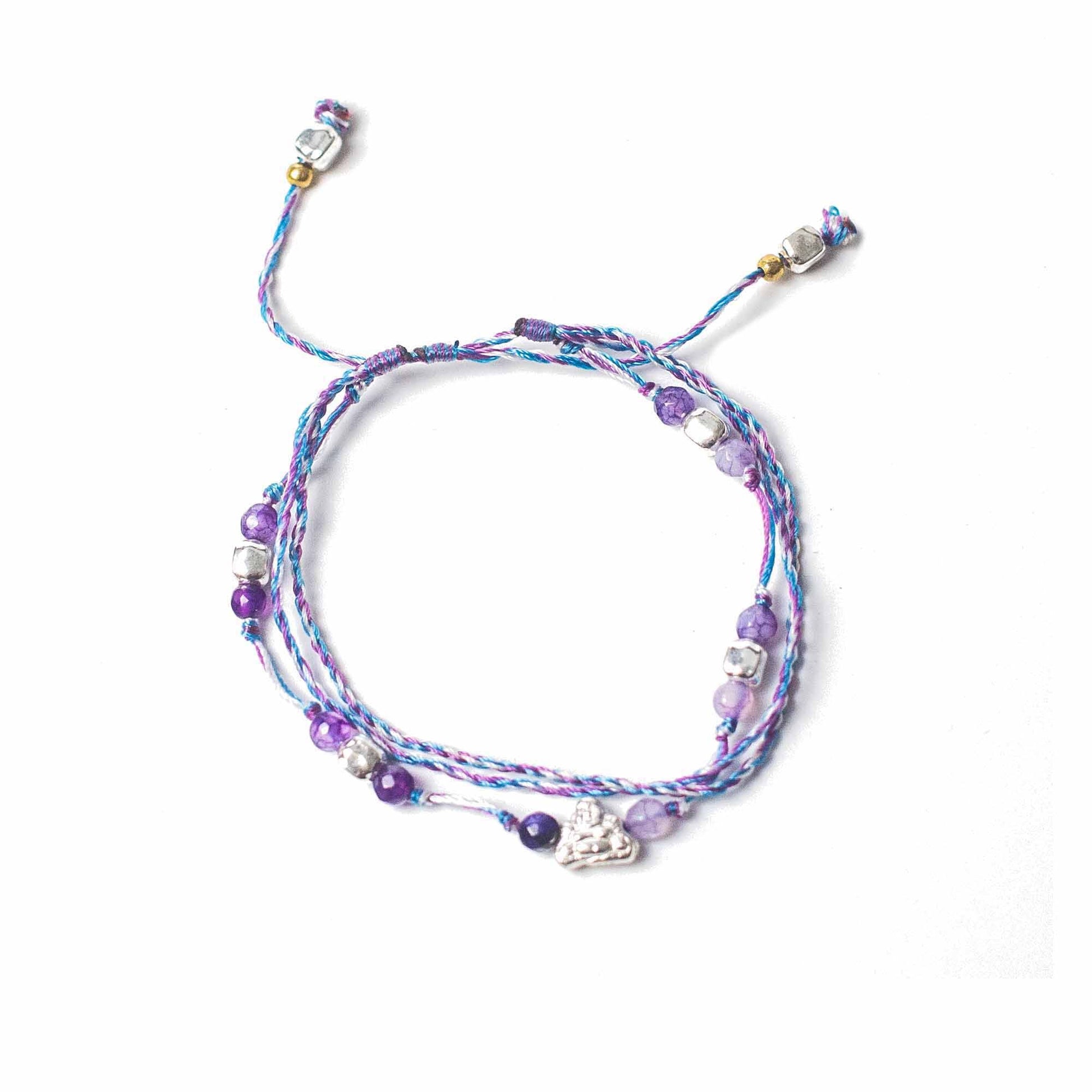 Bracelet Cordon Temple Bouddha - Protection & Bonne Fortune