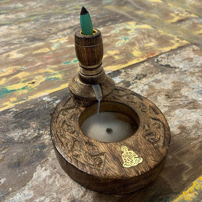 Brûleur Encens Backflow Bouddha - Bois de Manguier