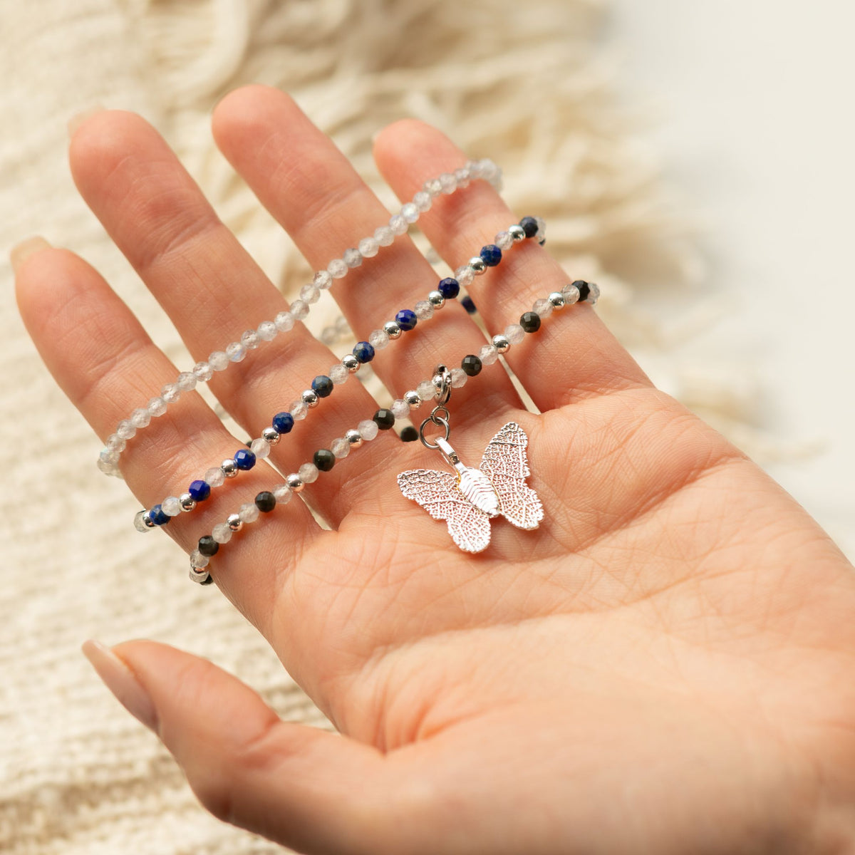 Bracelets Nymphe Aurore Boréale — Labradorite, Lapis & Obsidienne - photo 6