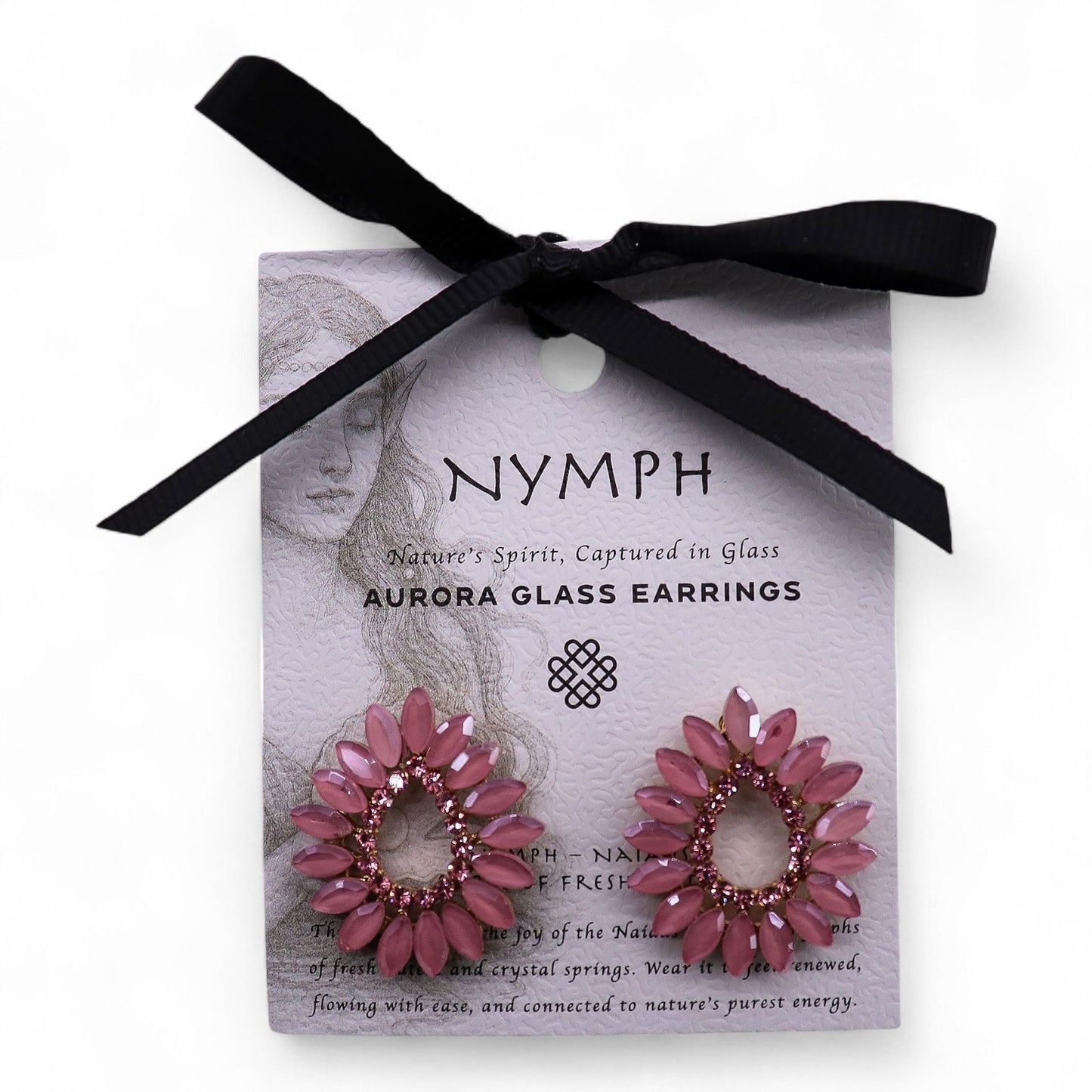 Boucles d'oreilles Verre Rose Vintage - Loop Élégance – photo 6