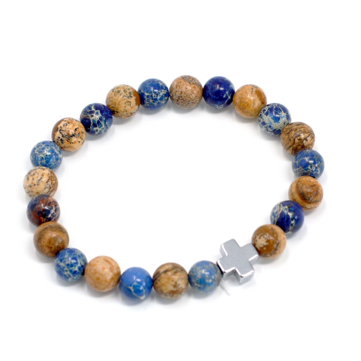 Lot de 2 bracelets d'amitié - Jaspe Paysage - photo 4