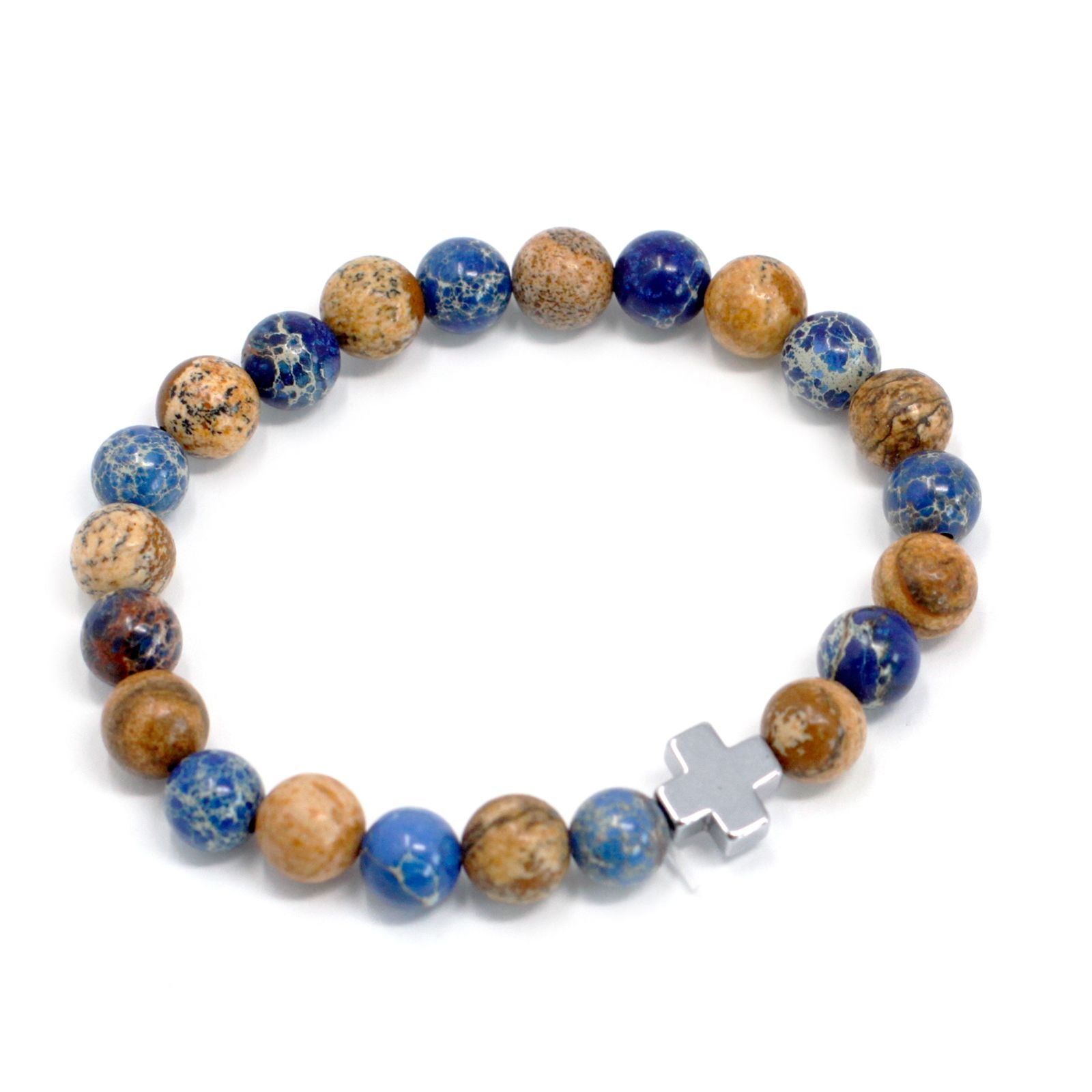 Lot de 2 bracelets d'amitié - Jaspe Paysage - photo 4