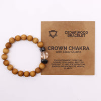Jonc Chakra couronne en bois de cèdre - Cristal de Roche - photo 2
