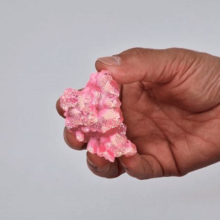 Calcite Géode Aura Rose Halo — Cristal Naturel 7-10cm 100-150g – photo 4