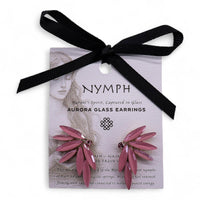 Boucles d'Oreilles Verre Rose Vintage - Fée Naïade – photo 3
