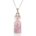 Collier flacon de pierres - Quartz Rose
