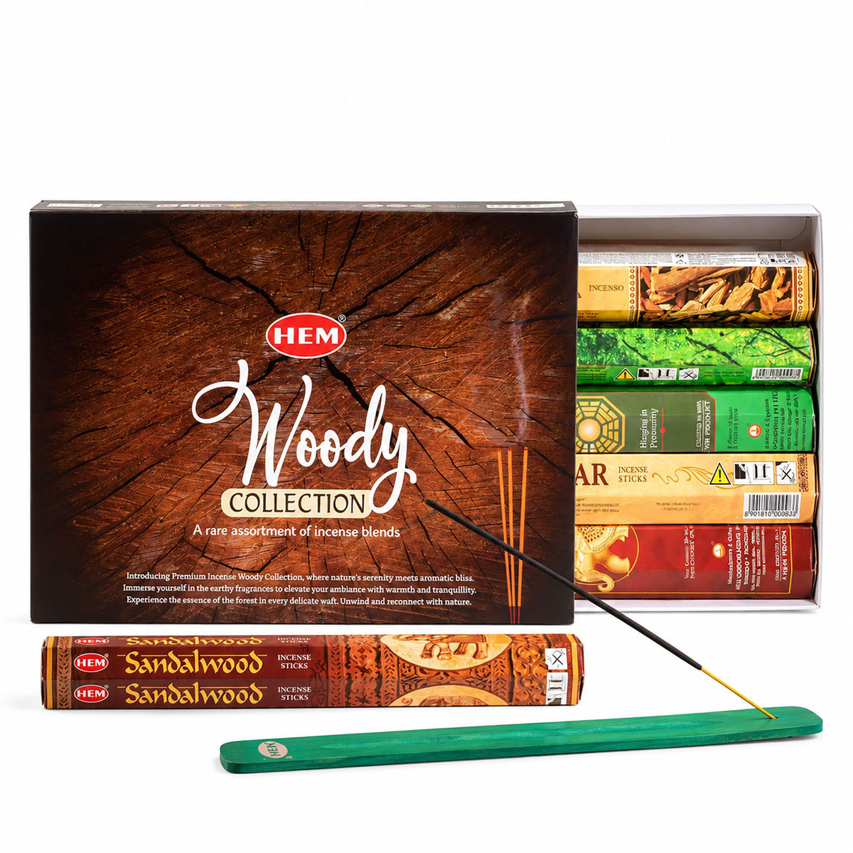 Coffret d'Encens HEM Collection Boisée — 6 Étuis & Porte-encens - photo 2