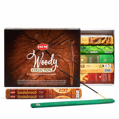Coffret d'Encens HEM Collection Boisée — 6 Étuis & Porte-encens - photo 2