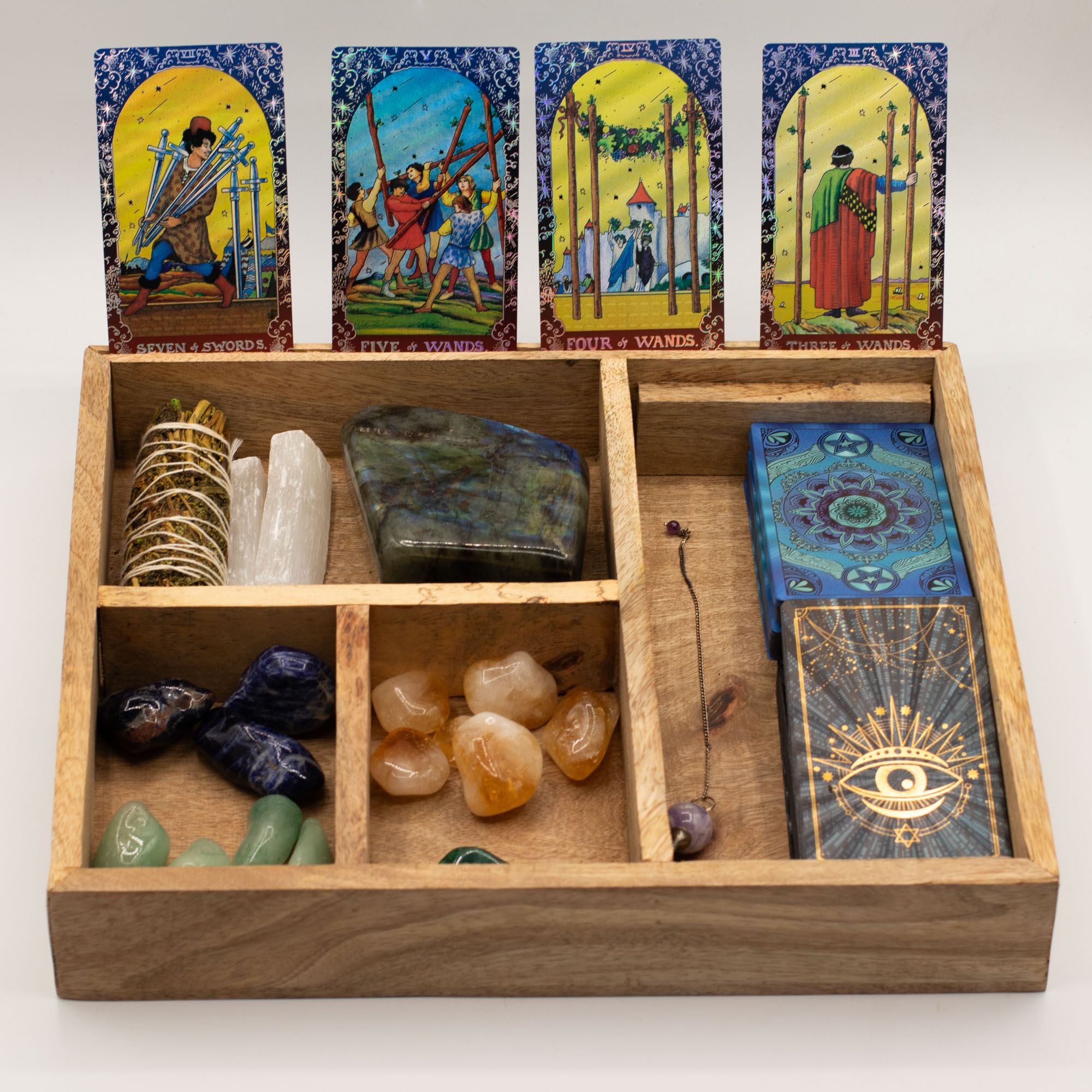 Boîte Tarot 4 Compartiments avec Porte-Carte Intégré – photo 4