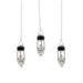 Pendule Obsidienne et Cristal de roche double pointe