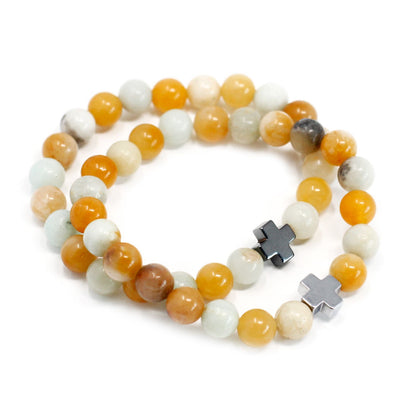 Lot de 2 bracelets d'amitié - Amazonite