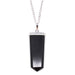 Gemstone Flat Pencil Pendant - Black Agate