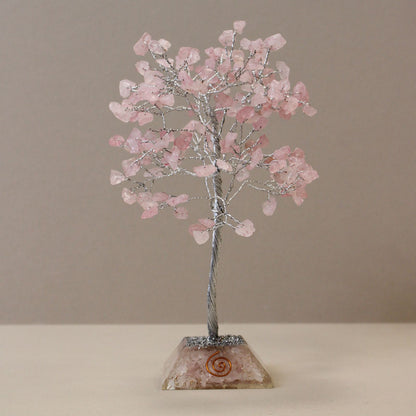 Arbre de Vie Quartz Rose & Orgonite - 160 Pierres