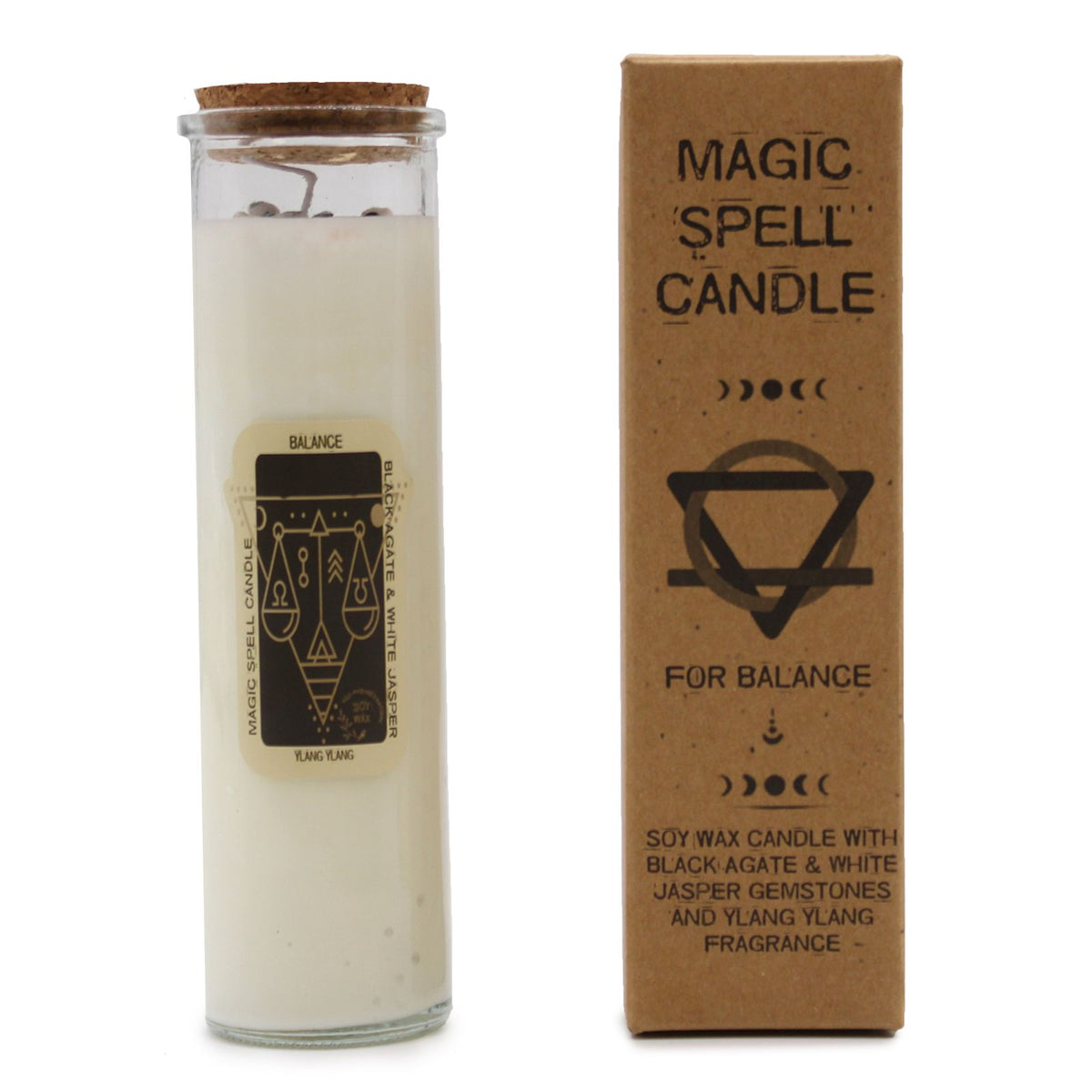 Bougie Rituelle Équilibre — Agate Noire & Jaspe Blanc - photo 6