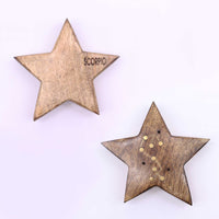 Engraved and Brass Zodiac Sign Incense Burners - Star