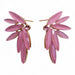 Boucles d'Oreilles Verre Rose Vintage - Fée Naïade