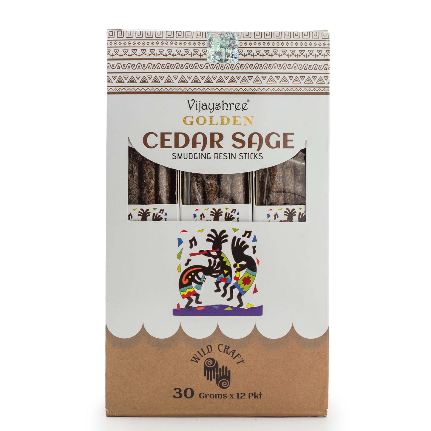 30g Golden Cedar Sage Smudging Resin Sticks (6s)