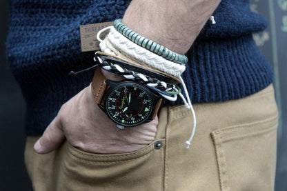 Bracelet Homme Cuir & Métal - Set 4 Pièces Tendance - photo 5