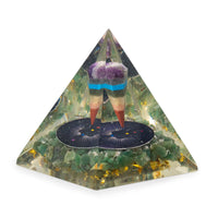 Med Organite Pryamids 7x6cm - Pendulum - Green Adventurine Chips