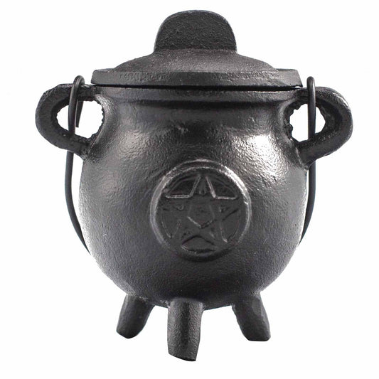 Chaudron Fonte Pentagramme 5x13cm - Rituel & Encens