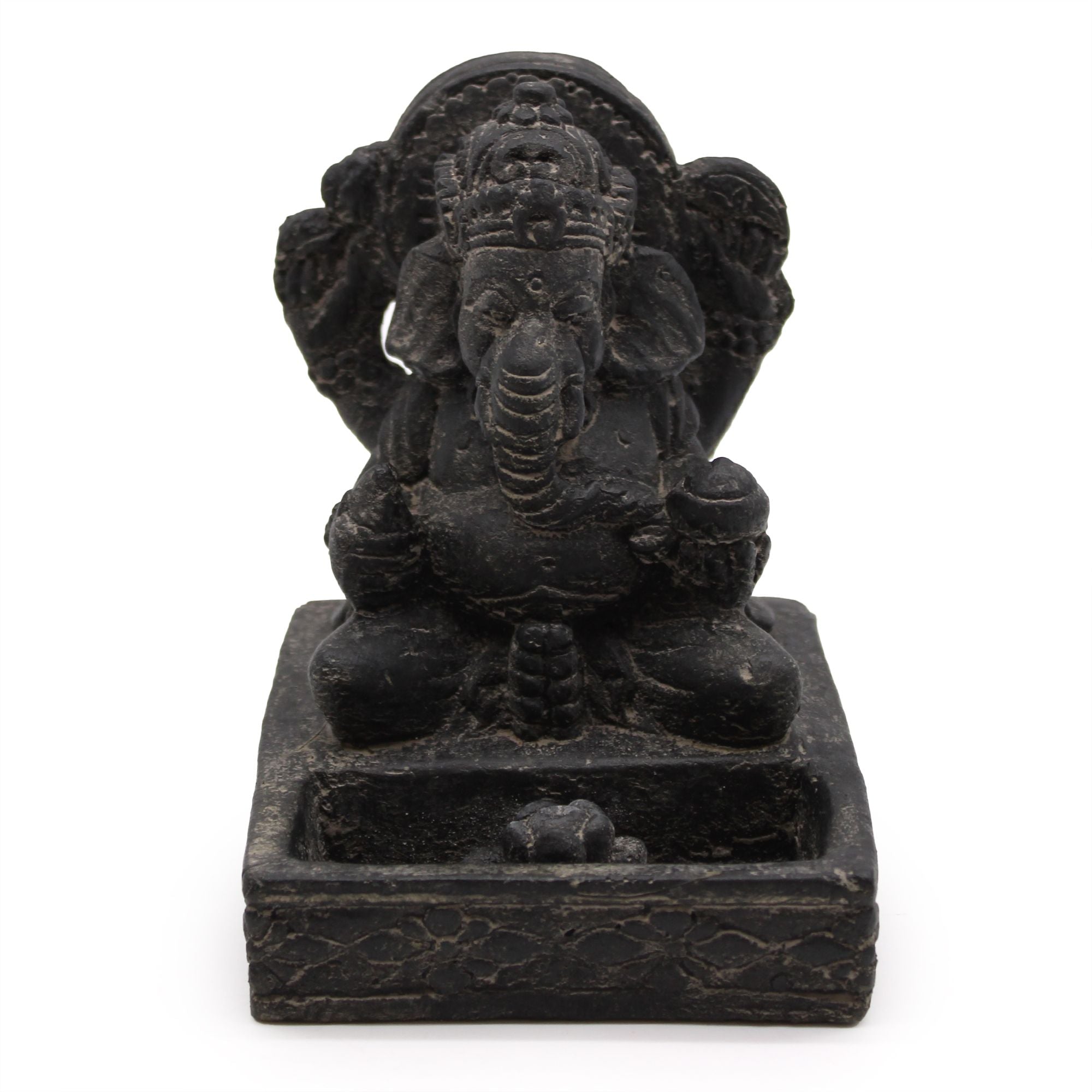 Porte-Encens Ganesh Feng Shui - Finition Noire Antique