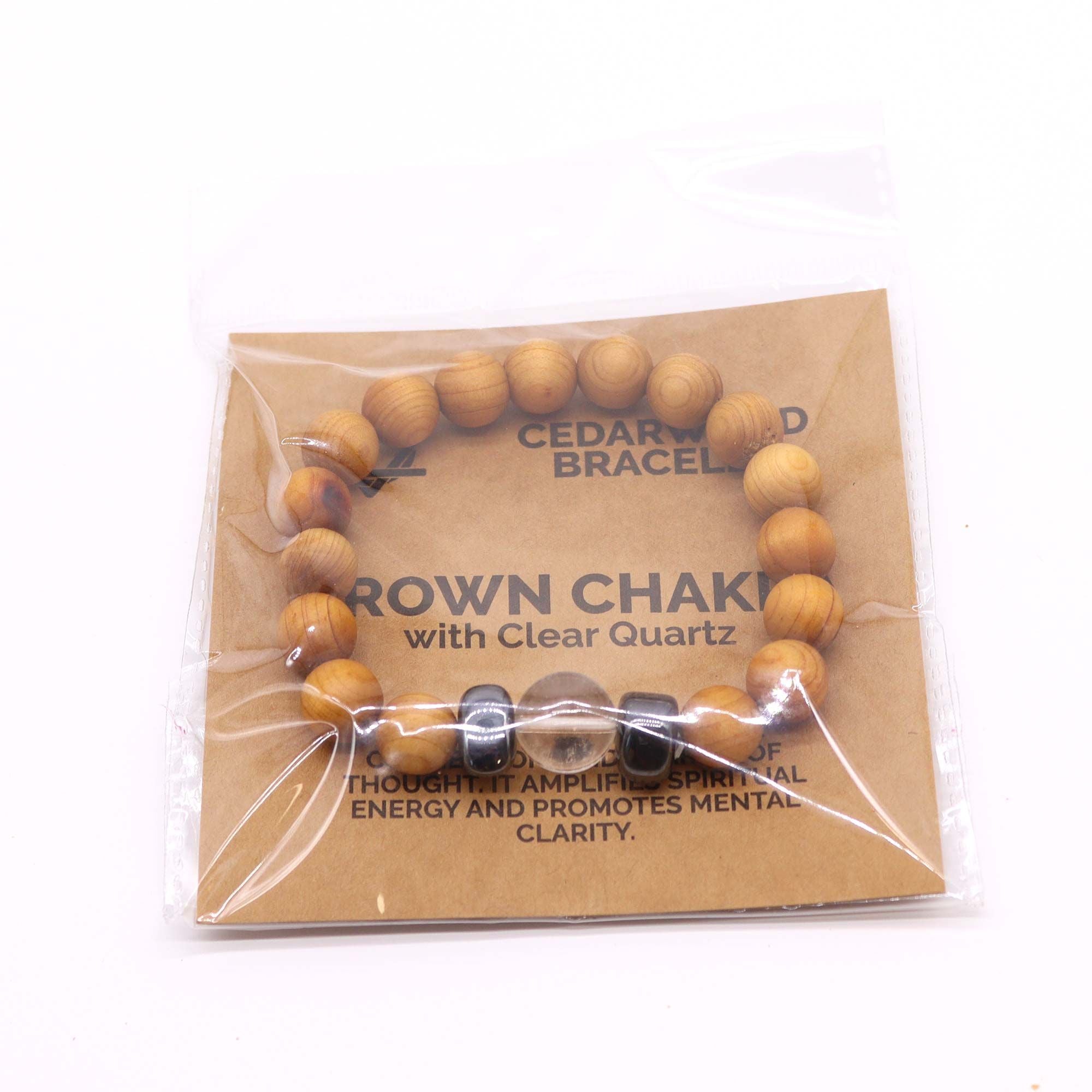 Jonc Chakra couronne en bois de cèdre - Cristal de Roche - photo 4