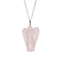 Pendentif Ange Gardien - Quartz Rose