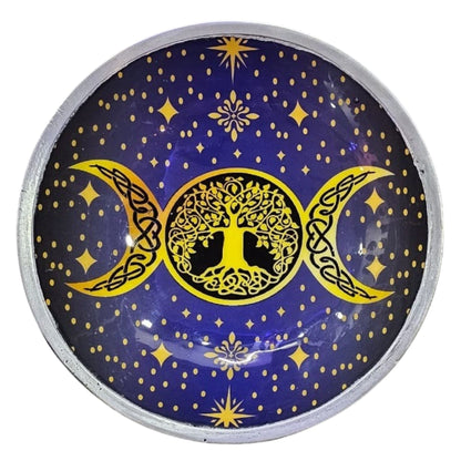 Coupe Rituelle Triple Lune - Émail Violet & Étoiles Dorées - photo 2