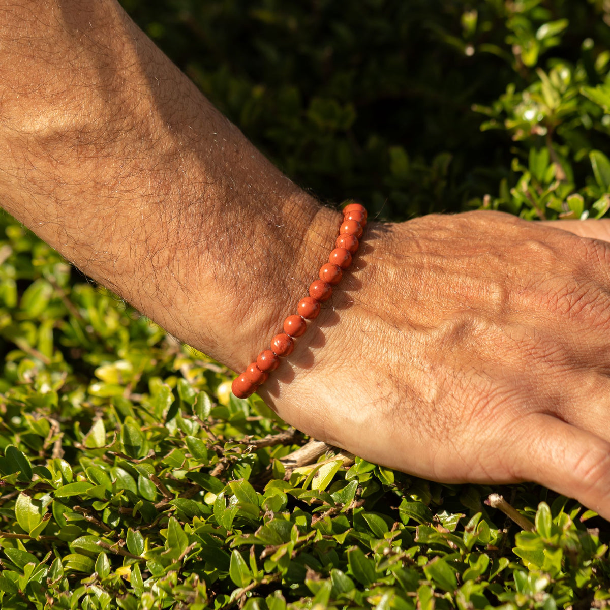 Bracelet Jaspe Rouge — Perles 6 mm — 17 cm - photo 3