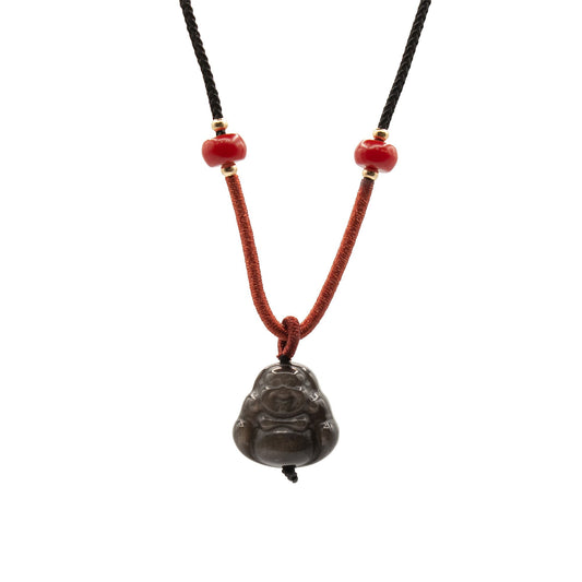 Figurine Bouddha en Obsidienne