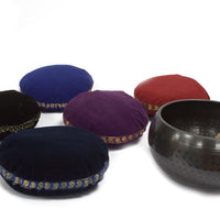Singing Bowl Velvet Cushion - 16cm