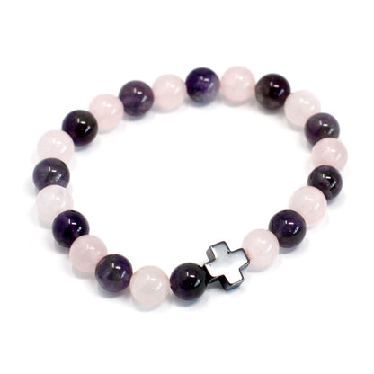 Lot de 2 bracelets d'amitié - Quartz Rose - photo 4