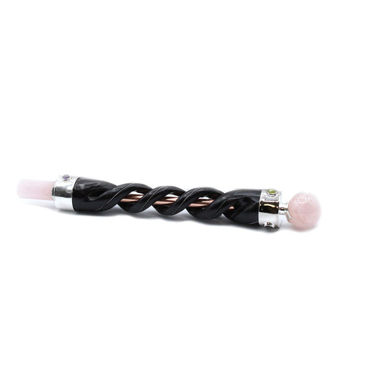 Baguette Quartz Rose Sculptée - Spirale & Pipe Cuivre – photo 4