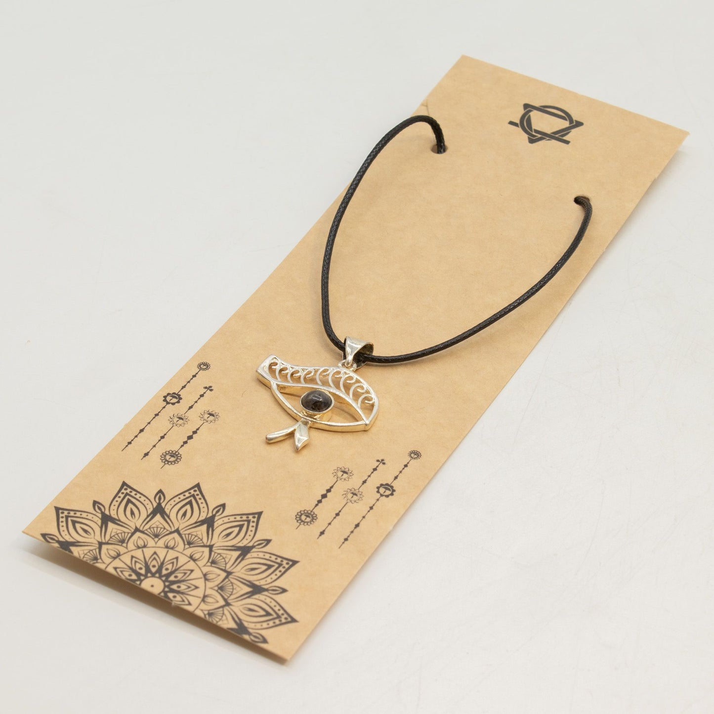 Pendentif Œil de Cléopâtre - Argenté Style Égyptien