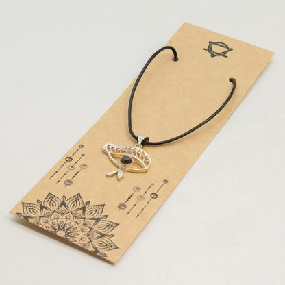 Pendentif Œil de Cléopâtre - Argenté Style Égyptien