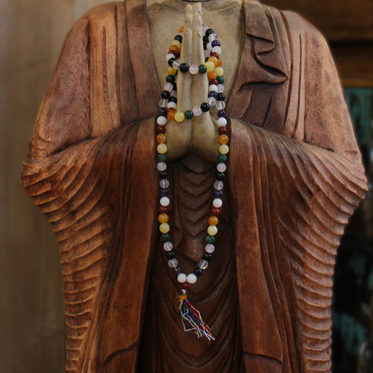 Mala bouddhiste 108 perles - 9 planètes (Navagraha) - photo 5