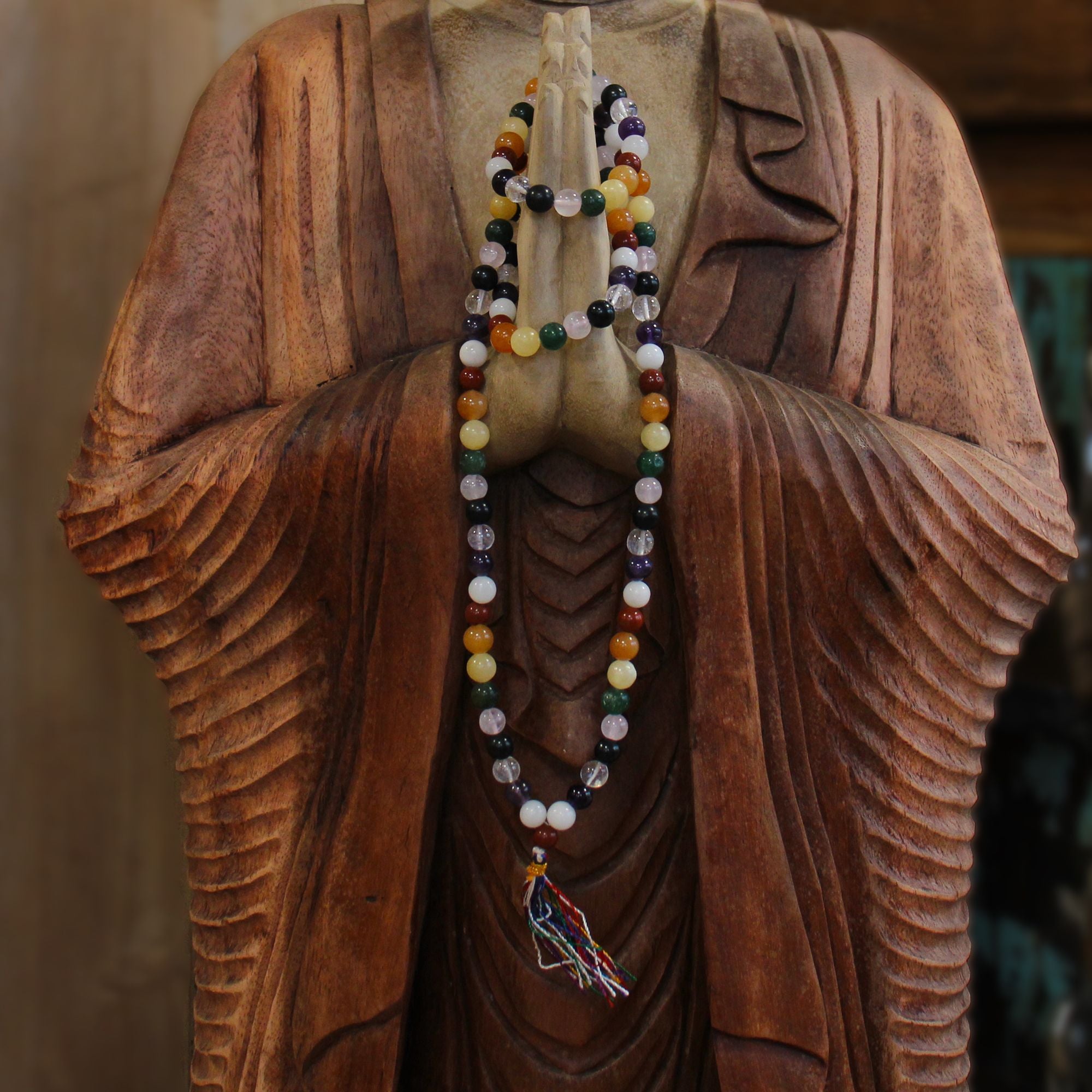 Mala bouddhiste 108 perles - 9 planètes (Navagraha) - photo 5