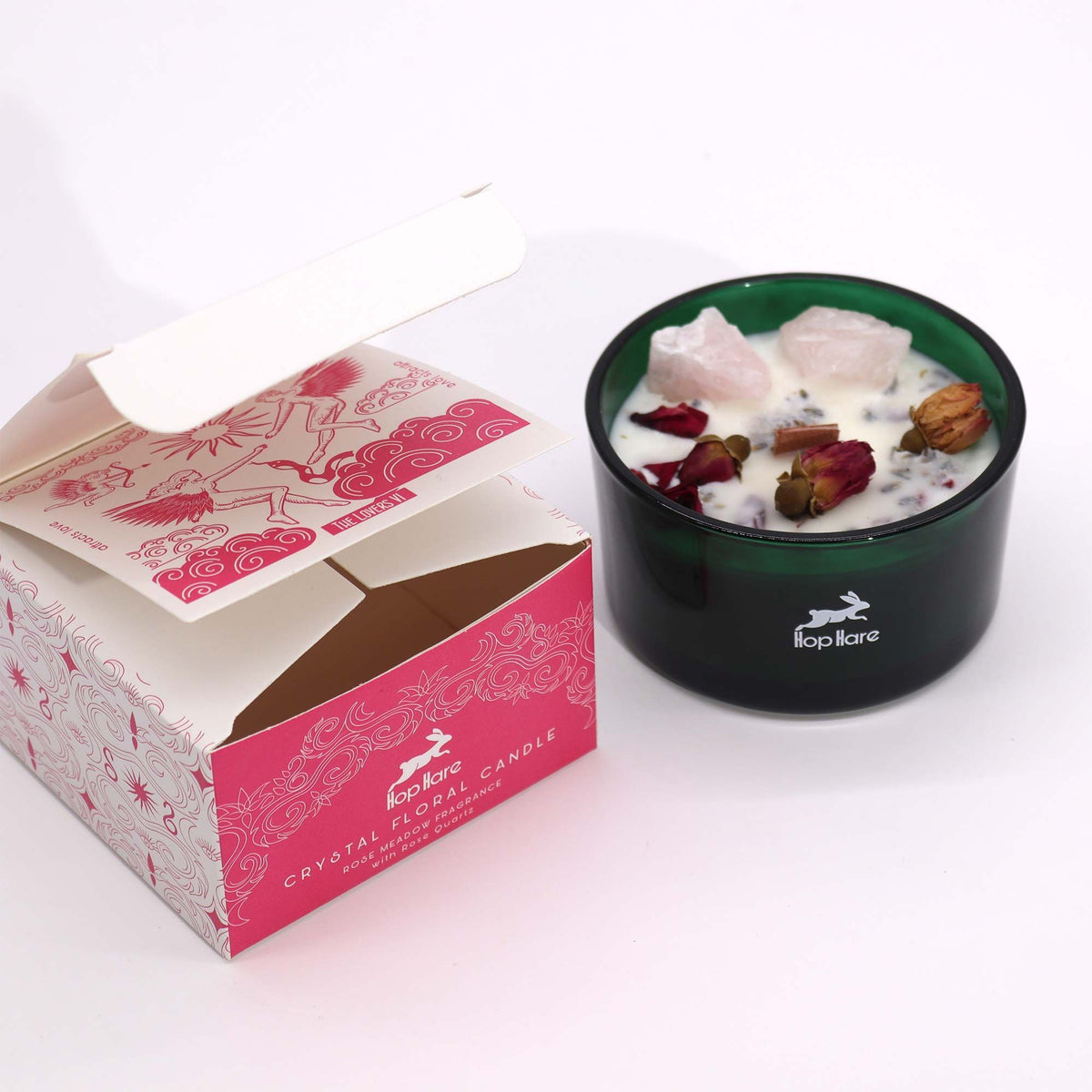 Bougie Florale au Quartz Rose — Les Amoureux - photo 2