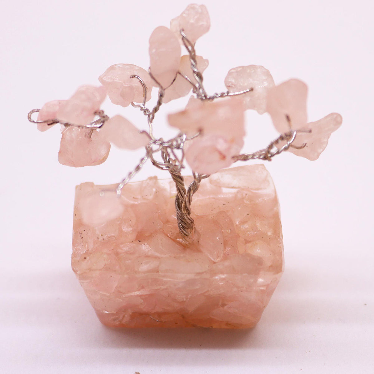 Mini Arbre de Gemmes Quartz Rose - Socle Orgonite, Amour & Harmonie – photo 4