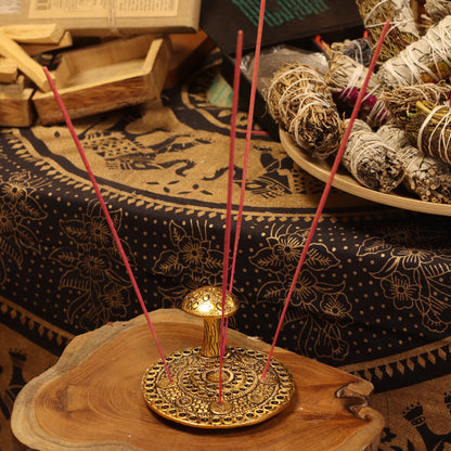 Porte-encens Champignon Laiton - Méditation & Rituels – photo 2