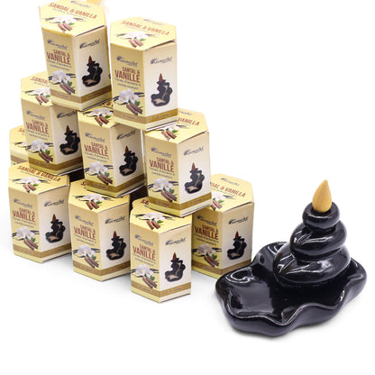 Encens Cônes Backflow Santal & Vanille - Lot 10