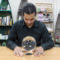Boule de cristal sur support 150mm