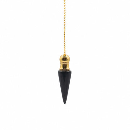 Pendule Agate noire à cavité secrète, doré