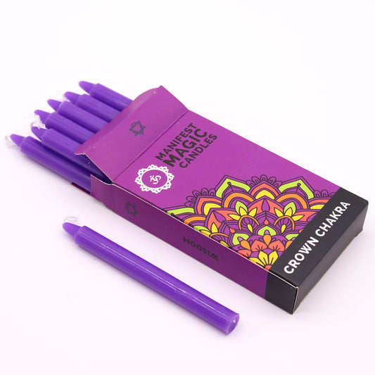 Bougies Chakra Couronne — Violet — Boîte de 12 - photo 2