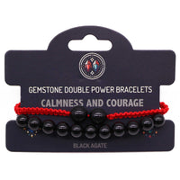 Bracelet double énergie - Agate Noire - photo 2