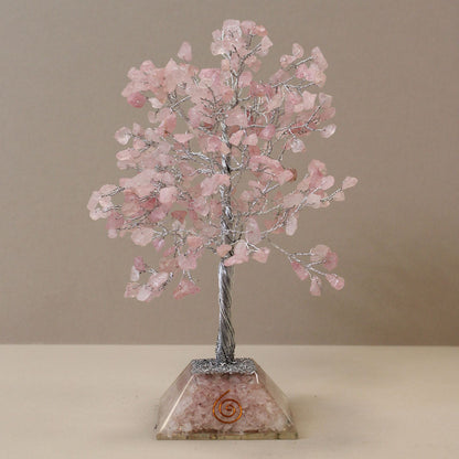 Arbre de Vie Quartz Rose & Orgonite - 320 Pierres