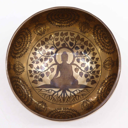 Bol Tibétain Gravé 16cm — Bodhi Tree Bouddha – photo 3