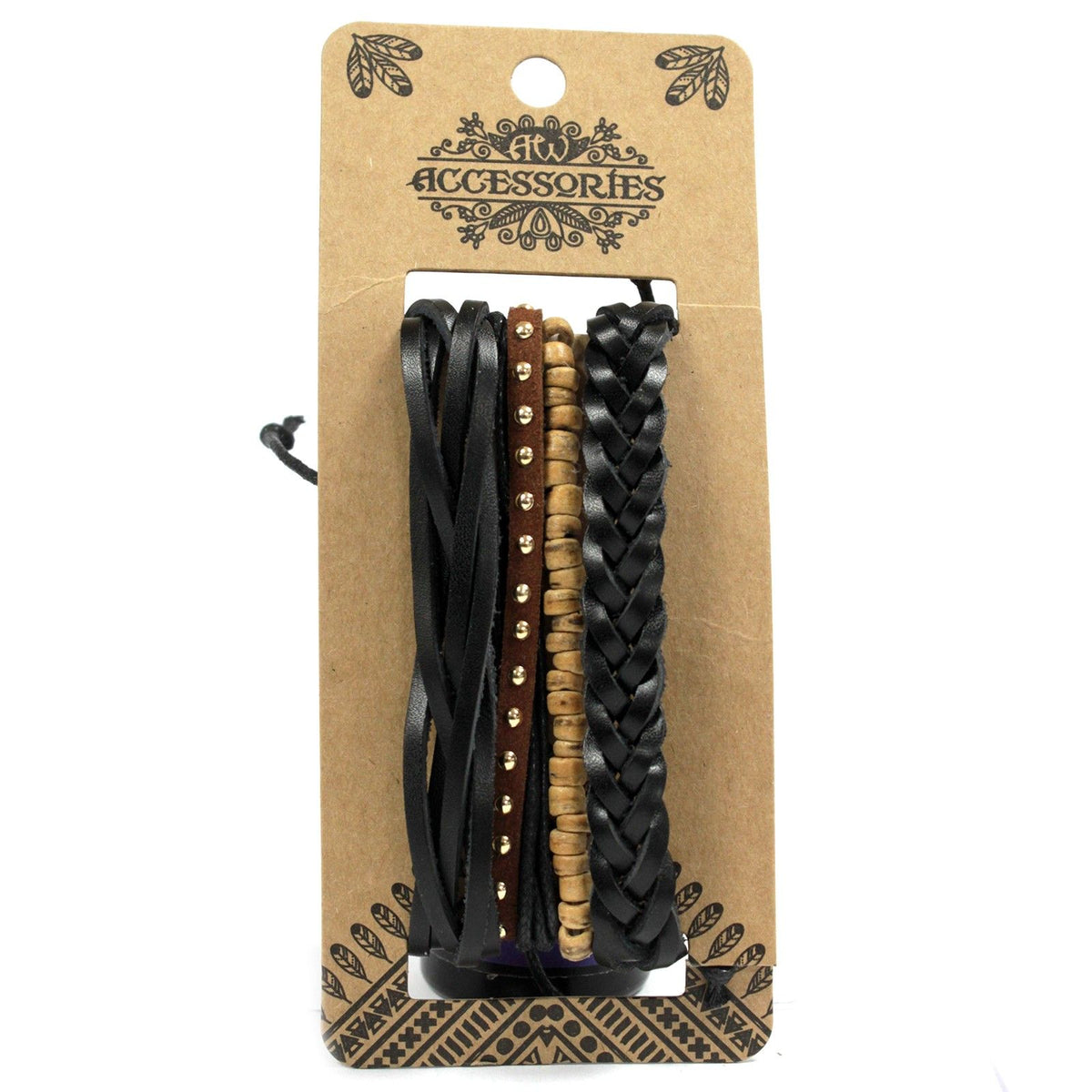 Bracelet Homme Cuir & Métal - Set 4 Pièces Tendance - photo 4