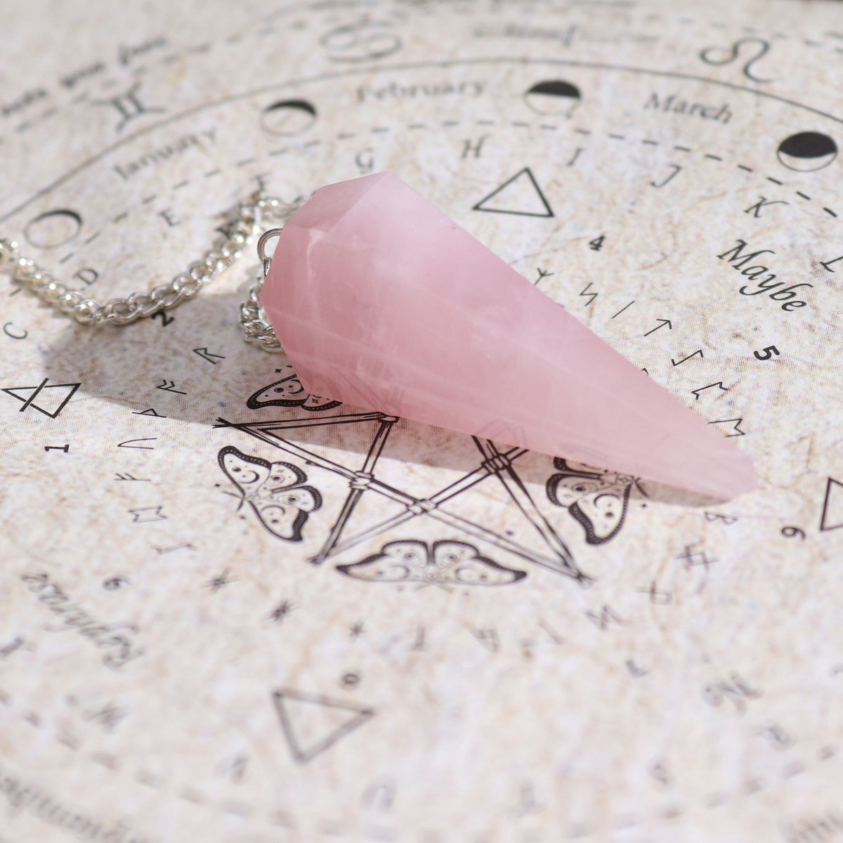 Coffret Encens Amour + Pendule Quartz Rose & Carte de Divination – photo 3