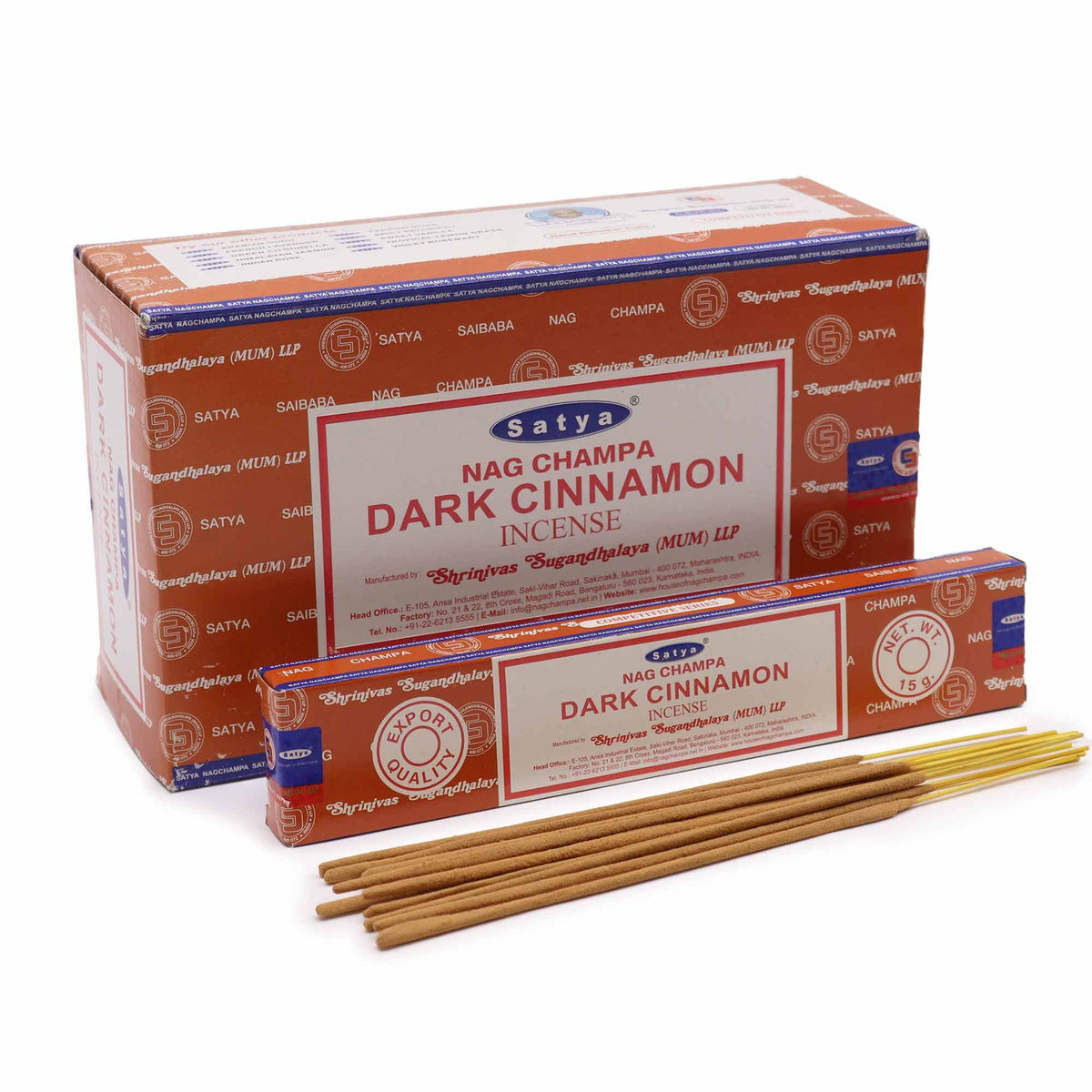 Encens Satya Cannelle Intense (Dark Cinnamon) 15 g - Chaleur & Méditation – photo 2